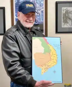 FRAMED VIETNAM COMFLICT MAP