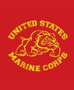 USMC Bulldog T-Shirt (Red)