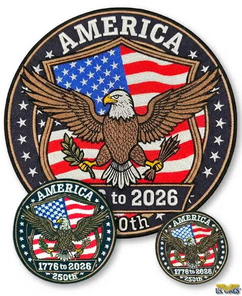 250th Anniversary Embroidered Patch - US Wings