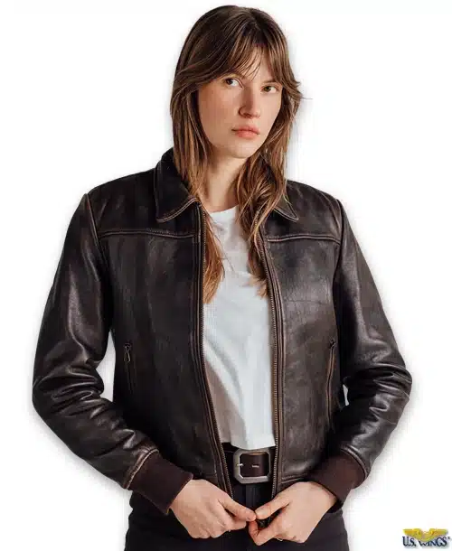 Schott® Women's Dakota Lambskin A-2 Flight Jacket