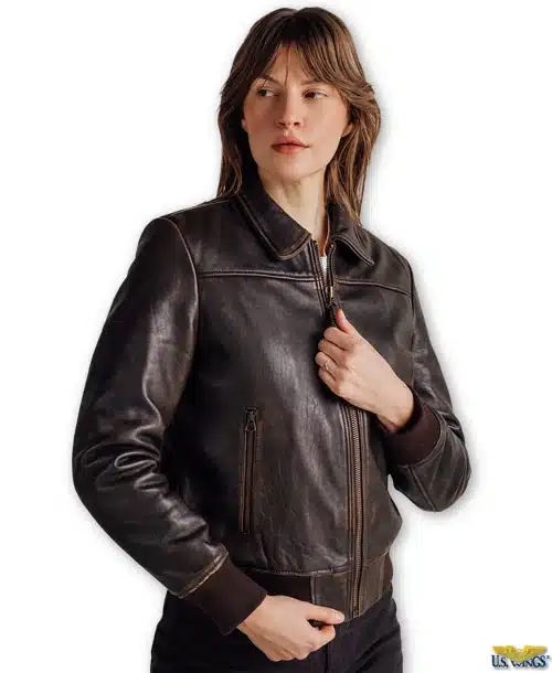 Schott® Women's Dakota Lambskin A-2 Flight Jacket