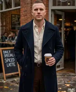 Schott® Naval Officer's Long Overcoat - Image 9