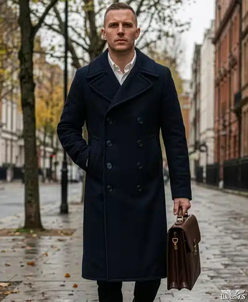Schott® Naval Officer's Long Overcoat - Image 8